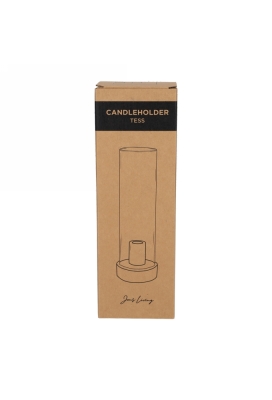 Jens Living Kandelaar Tess Zwart 9x9x28.5cm 1stuks Jens Living Kandelaar Tess Zwart 9x9x28.5cm 1stuks