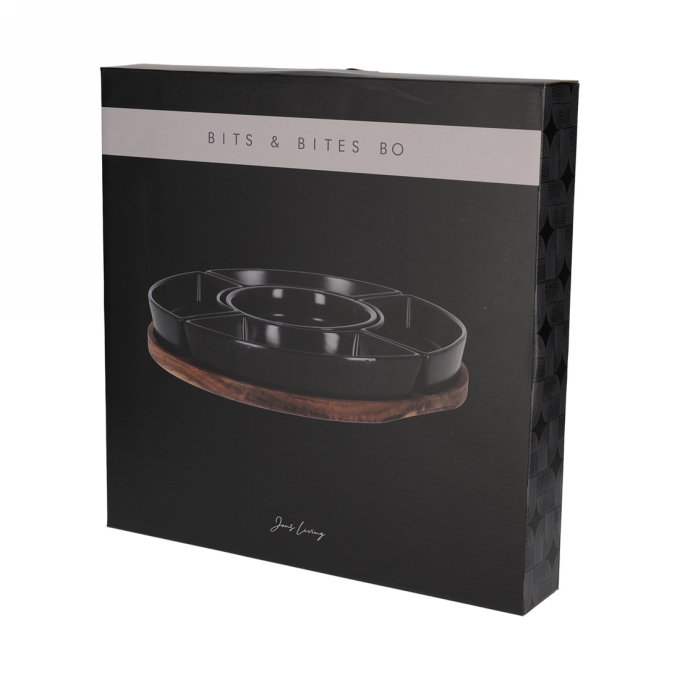 Jens Living Bits & Bites Bo Xl Black 30x30x4.7cm 1stuks