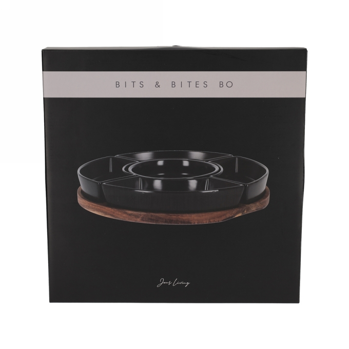 Jens Living Bits & Bites Bo Xl Black 30x30x4.7cm 1stuks Jens Living Bits & Bites Bo Xl Black 30x30x4.7cm 1stuks