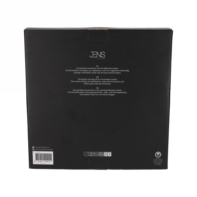 Jens Living Bits & Bites Bo Xl Black 30x30x4.7cm 1stuks Jens Living Bits & Bites Bo Xl Black 30x30x4.7cm 1stuks