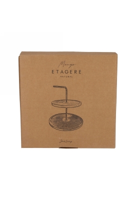 Jens Living Mango Etagere Naturel 25x25x19cm 1stuks Jens Living Mango Etagere Naturel 25x25x19cm 1stuks
