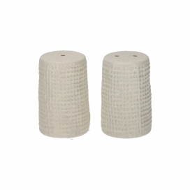 Jens Living Wafel Peper & Zout Set Steengrijs 9.5x5x7.5cm 1stuks Jens Living Wafel Peper & Zout Set Steengrijs 9.5x5x7.5cm 1stuks