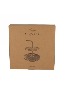 Jens Living Mango Etagere Zwart 25x25x19cm 1stuks Jens Living Mango Etagere Zwart 25x25x19cm 1stuks
