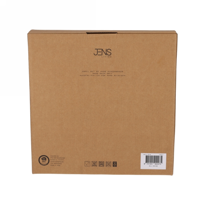 Jens Living Mango Etagere Zwart 25x25x19cm 1stuks Jens Living Mango Etagere Zwart 25x25x19cm 1stuks