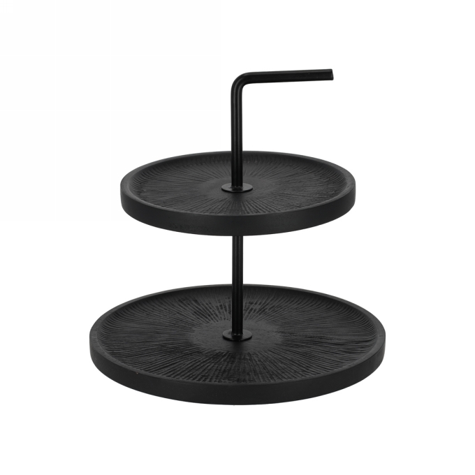 Jens Living Mango Etagere Zwart 25x25x19cm 1stuks Jens Living Mango Etagere Zwart 25x25x19cm 1stuks