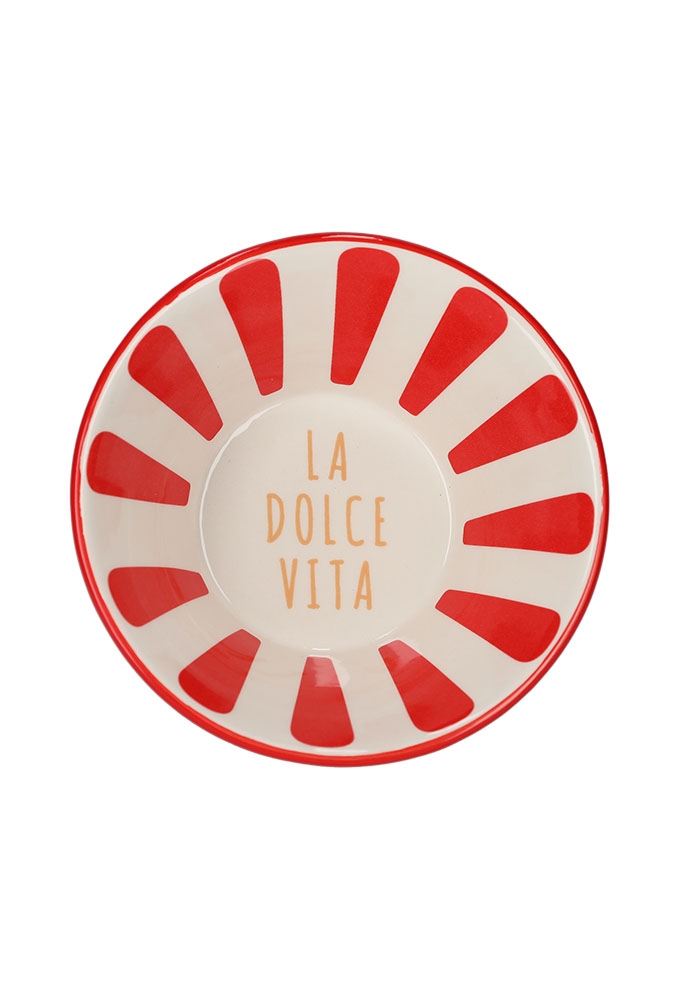 Jens Living La Dolce Vita Kom Rood 15.3x15.3x6.5cm 1stuks