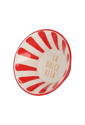 Jens Living La Dolce Vita Kom Rood 15.3x15.3x6.5cm 1stuks Jens Living La Dolce Vita Kom Rood 15.3x15.3x6.5cm 1stuks