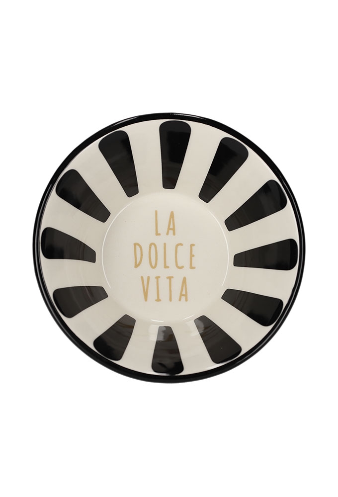 Jens Living La Dolce Vita Kom Zwart 15.3x15.3x6.5cm 1stuks