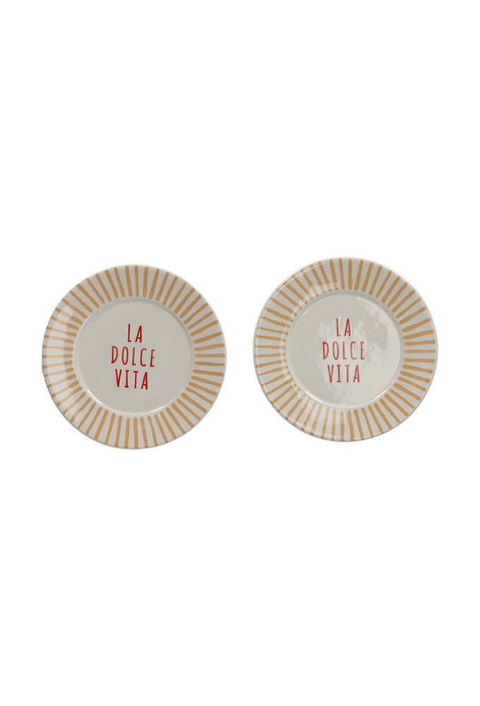 Jens Living La Dolce Vita Bordjes Perzik set van 2st 16x16x2.8cm 1st Jens Living La Dolce Vita Bordjes Perzik set van 2st 16x16x2.8cm 1st