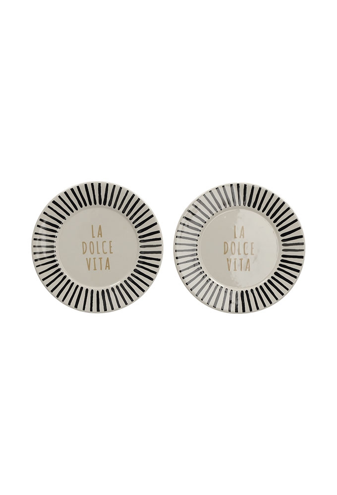 Jens Living La Dolce Vita Bordjes Zwart set van 2stuks 16x16x2.8cm 1st Jens Living La Dolce Vita Bordjes Zwart set van 2stuks 16x16x2.8cm 1st