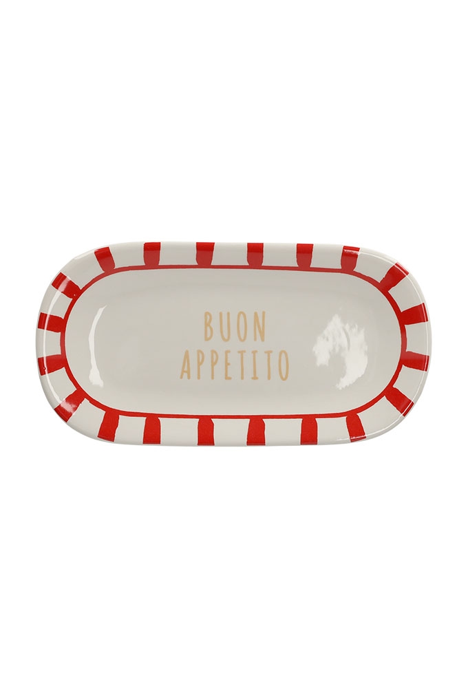 Jens Living Buon Appetito Serveerbord Rood 21.5x11x2cm 1stuks Jens Living Buon Appetito Serveerbord Rood 21.5x11x2cm 1stuks