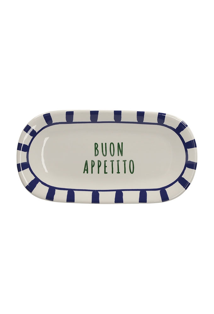 Jens Living Buon Appetito Serveerbord Blauw 21.5x11x2cm 1stuks Jens Living Buon Appetito Serveerbord Blauw 21.5x11x2cm 1stuks
