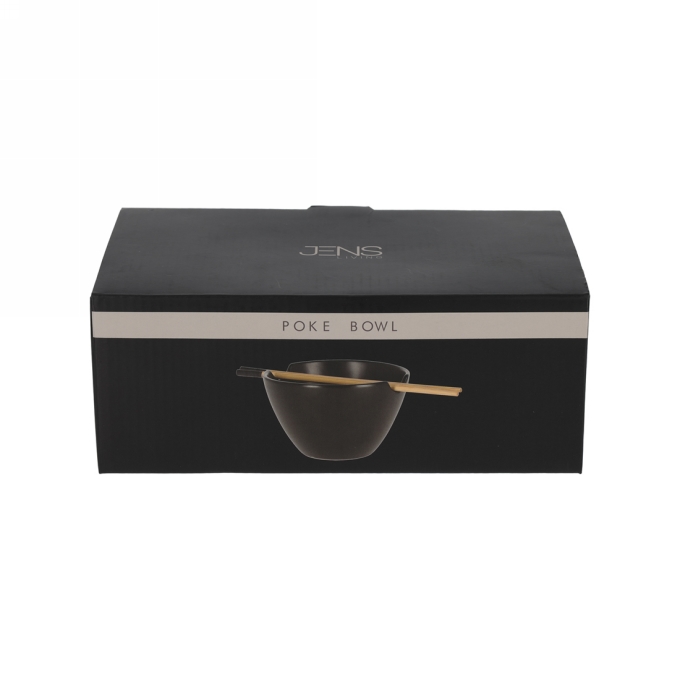 Jens Living Poke Bowl Zwart 24x13.5x8.5cm 1stuks Jens Living Poke Bowl Zwart 24x13.5x8.5cm 1stuks