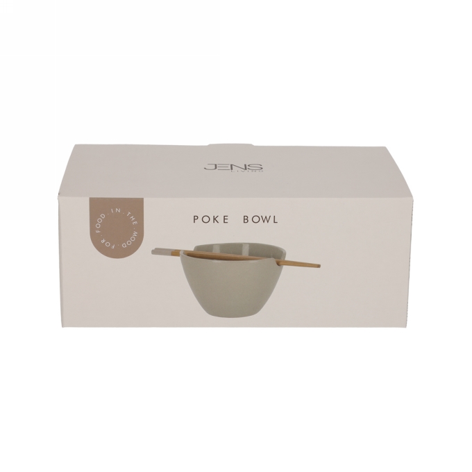 Jens Living Poke Bowl Stone 24x13.5x8.5cm 1stuks Jens Living Poke Bowl Stone 24x13.5x8.5cm 1stuks