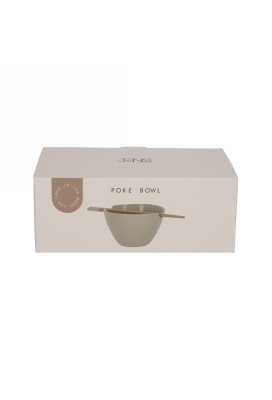 Jens Living Poke Bowl Stone 24x13.5x8.5cm 1stuks Jens Living Poke Bowl Stone 24x13.5x8.5cm 1stuks
