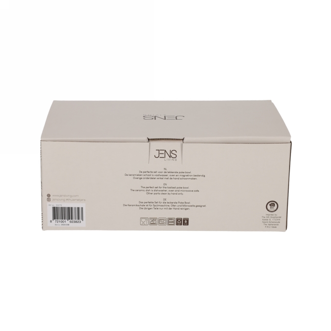 Jens Living Poke Bowl Stone 24x13.5x8.5cm 1stuks Jens Living Poke Bowl Stone 24x13.5x8.5cm 1stuks