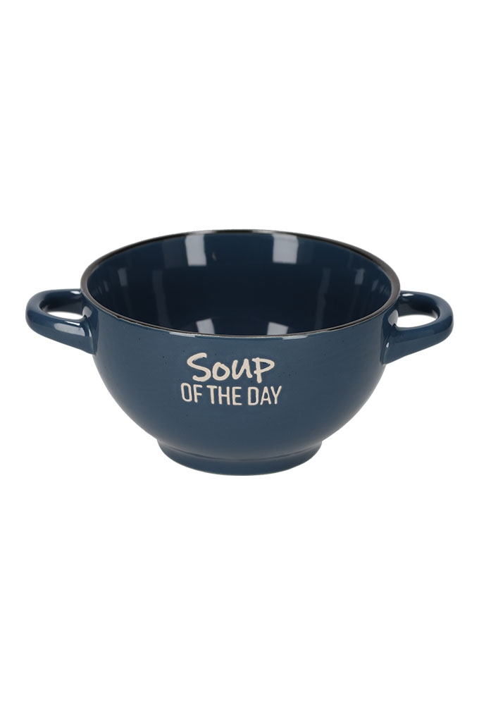 Jens Living Retro Soepkom Blauw 18.5x13.5x7.5cm 1stuks