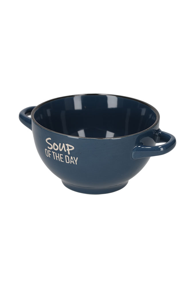 Jens Living Retro Soepkom Blauw 18.5x13.5x7.5cm 1stuks