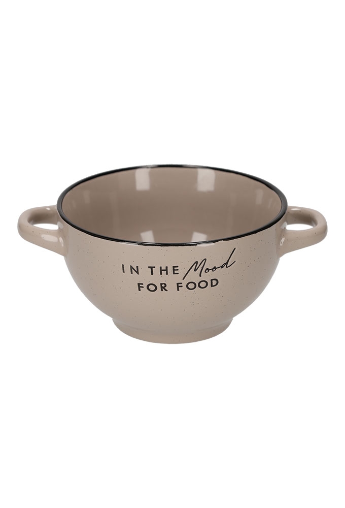 Jens Living Retro Soepkom Taupe 18.5x13.5x7.5cm 1stuks