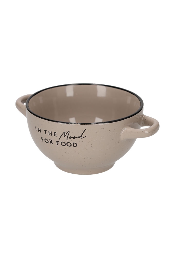 Jens Living Retro Soepkom Taupe 18.5x13.5x7.5cm 1stuks