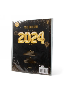 Jens Living Folie Ballon 2024 Goud 84x36x8cm 1stuks Jens Living Folie Ballon 2024 Goud 84x36x8cm 1stuks