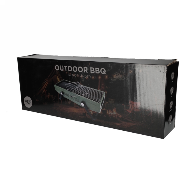 Norlander Outdoor Bbq met Grill Groen 56x20x20cm 1stuks Norlander Outdoor Bbq met Grill Groen 56x20x20cm 1stuks