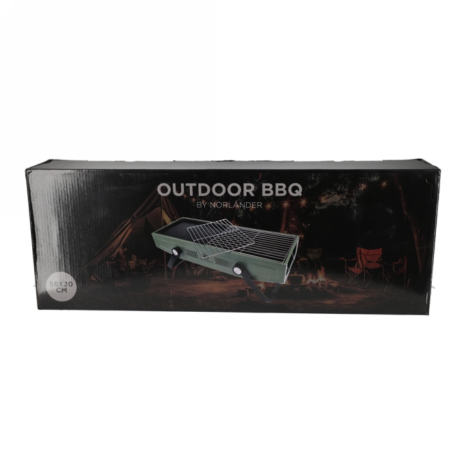 Norlander Outdoor Bbq met Grill Groen 56x20x20cm 1stuks Norlander Outdoor Bbq met Grill Groen 56x20x20cm 1stuks