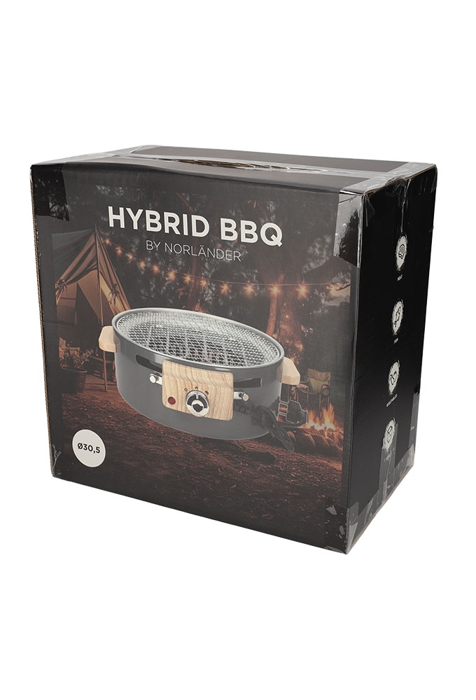 Norlander Hybrid Bbq Grey 30.5x30.5x10.5cm 1stuks