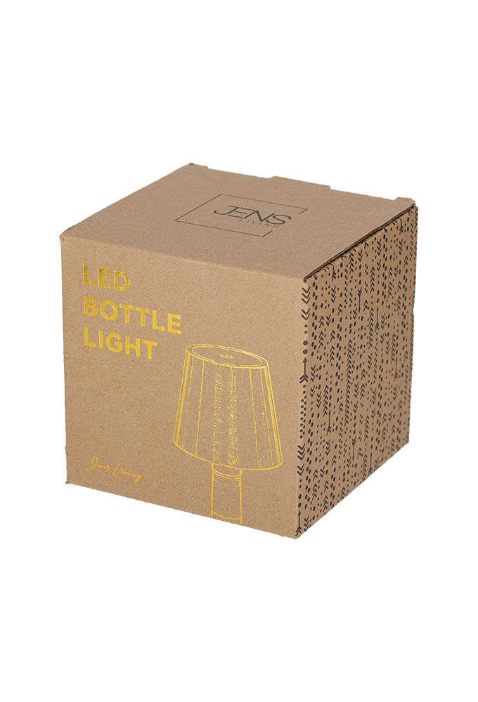 Jens Living Led Fles Lamp Goud 11x11x14.5cm 1stuks