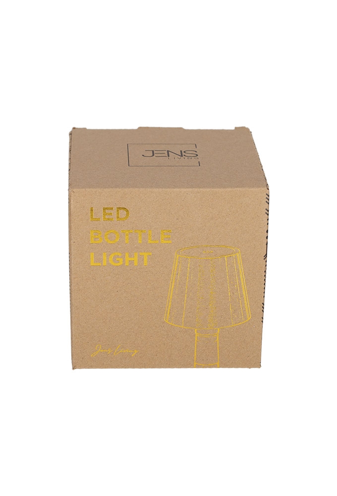 Jens Living Led Fles Lamp Goud 11x11x14.5cm 1stuks