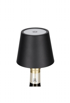 Jens Living Led Fles Lamp Zwart 11x11x14.5cm 1stuks Jens Living Led Fles Lamp Zwart 11x11x14.5cm 1stuks