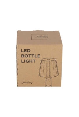 Jens Living Led Fles Lamp Zwart 11x11x14.5cm 1stuks Jens Living Led Fles Lamp Zwart 11x11x14.5cm 1stuks