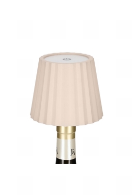 Jens Living Led Fles Lamp Ribbel Taupe 11.2x11.2x14.5cm 1stuks Jens Living Led Fles Lamp Ribbel Taupe 11.2x11.2x14.5cm 1stuks