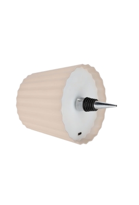 Jens Living Led Fles Lamp Ribbel Taupe 11.2x11.2x14.5cm 1stuks Jens Living Led Fles Lamp Ribbel Taupe 11.2x11.2x14.5cm 1stuks