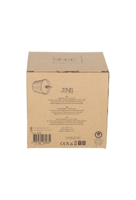 Jens Living Led Fles Lamp Ribbel Zwart 11.2x11.2x14.5cm 1stuks Jens Living Led Fles Lamp Ribbel Zwart 11.2x11.2x14.5cm 1stuks
