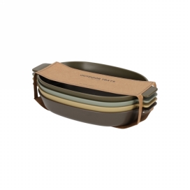 Norlander Outdoor Ovalen Bordjes set van 4stuks 24x14x3.7cm 1stuks Norlander Outdoor Ovalen Bordjes set van 4stuks 24x14x3.7cm 1stuks