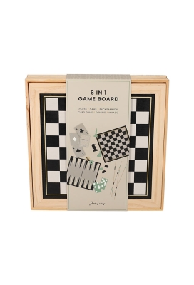 Jens Living Houten 6 in 1 Spel 26.5x4.5x26.5cm 1stuks