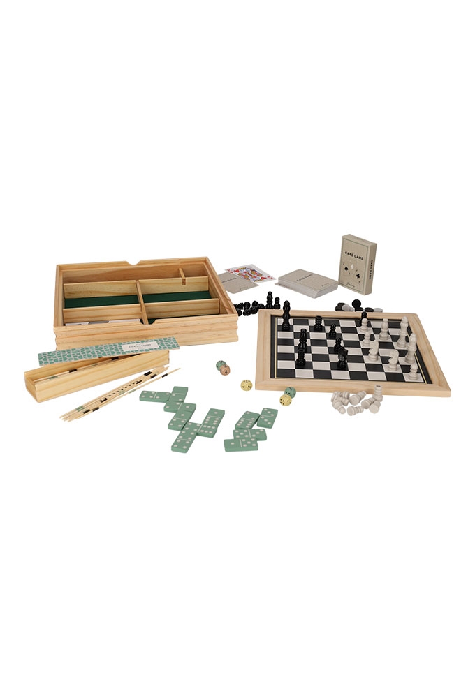 Jens Living Houten 6 in 1 Spel 26.5x4.5x26.5cm 1stuks
