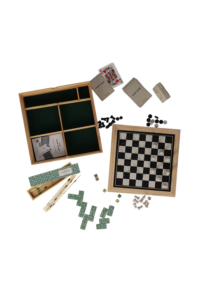 Jens Living Houten 6 in 1 Spel 26.5x4.5x26.5cm 1stuks