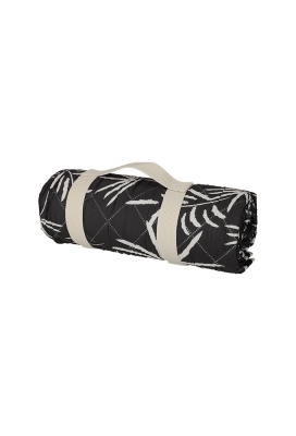 Jens Living Picknickkleed Palmbomen Zwart 130x150x1cm 1stuks Jens Living Picknickkleed Palmbomen Zwart 130x150x1cm 1stuks