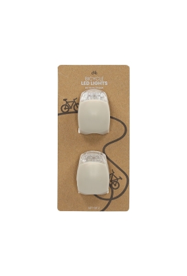 Norlander Led Fietslampen Taupe set van 2stuks 3.5x5x3cm 1stuks