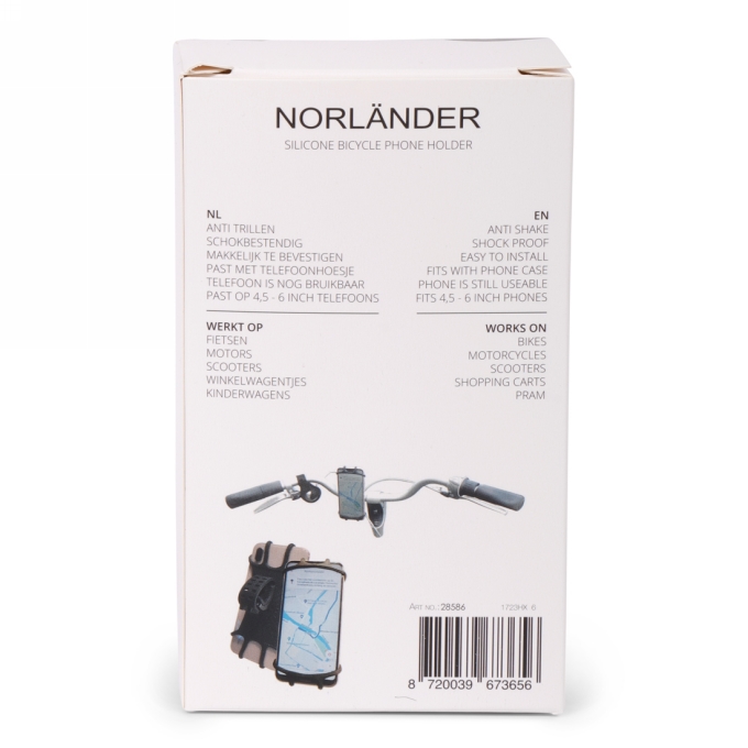 Norlander Fiets Telefoon Houder 13x7x5cm 1stuks Norlander Fiets Telefoon Houder 13x7x5cm 1stuks