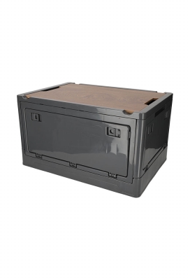 Norlander Krat met houten deksel Antraciet 43.7x30.7x25cm 1stuks Norlander Krat met houten deksel Antraciet 43.7x30.7x25cm 1stuks