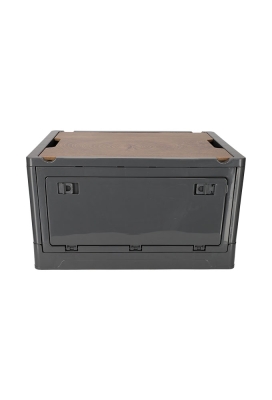 Norlander Krat met houten deksel Antraciet 43.7x30.7x25cm 1stuks Norlander Krat met houten deksel Antraciet 43.7x30.7x25cm 1stuks