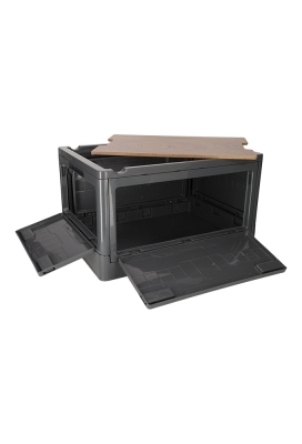 Norlander Krat met houten deksel Antraciet 43.7x30.7x25cm 1stuks Norlander Krat met houten deksel Antraciet 43.7x30.7x25cm 1stuks