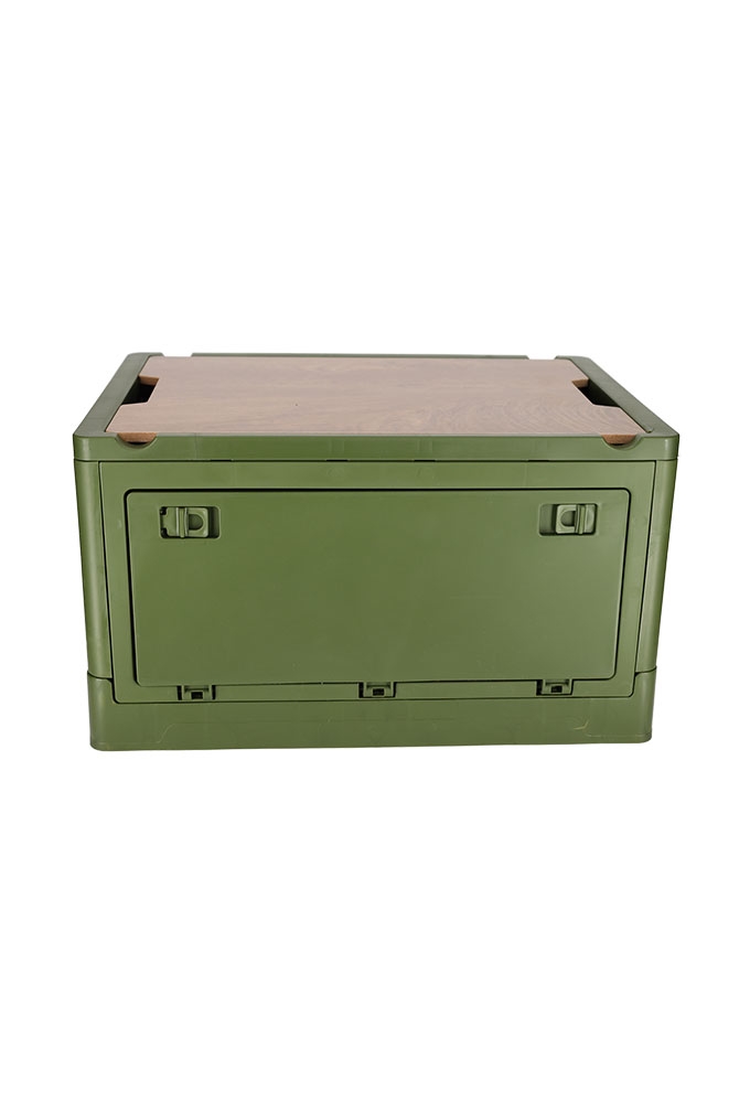 Norlander Krat met houten deksel Groen 43.7x30.7x25cm 1stuks