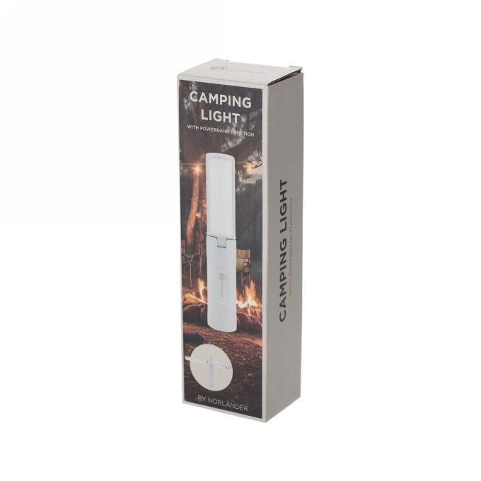 Norlander Powerbank Campinglamp 4x4x21.5cm 1stuks Norlander Powerbank Campinglamp 4x4x21.5cm 1stuks