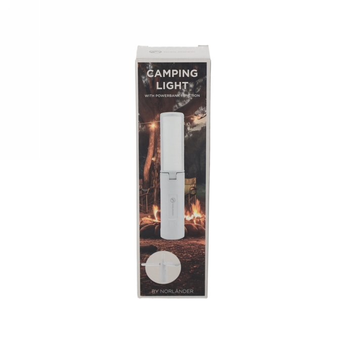 Norlander Powerbank Campinglamp 4x4x21.5cm 1stuks Norlander Powerbank Campinglamp 4x4x21.5cm 1stuks