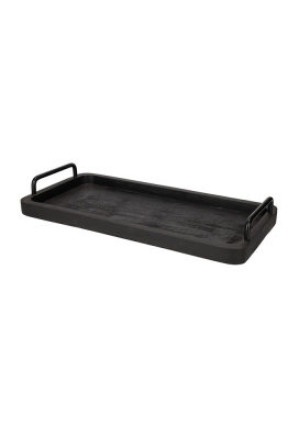 Jens Living Houten Dienblad Kelby Zwart 50x24.8x7.5cm 1stuks Jens Living Houten Dienblad Kelby Zwart 50x24.8x7.5cm 1stuks