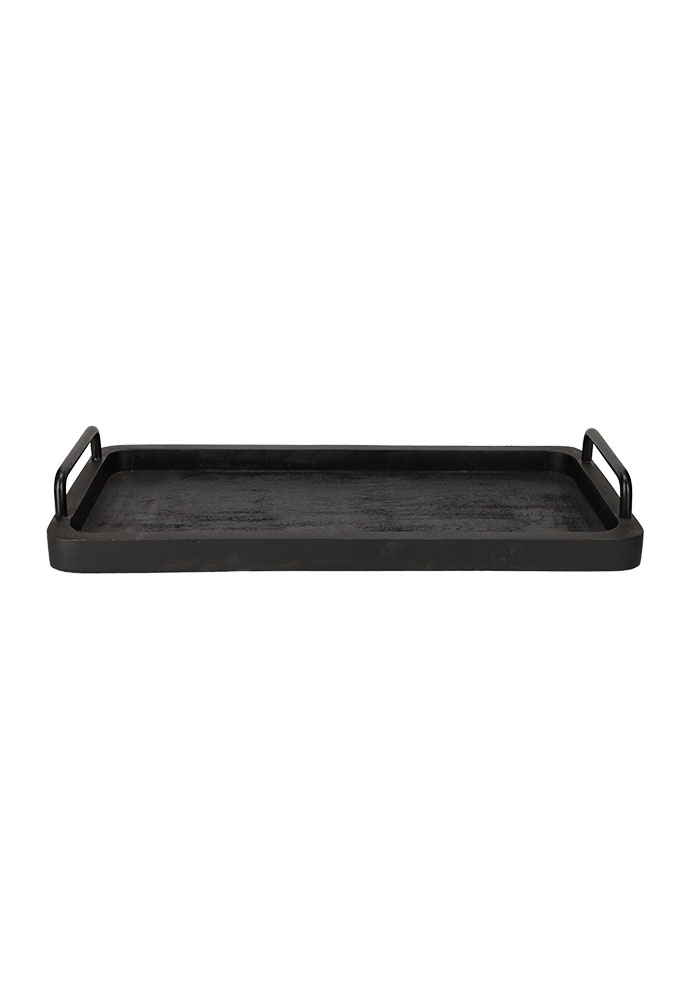 Jens Living Houten Dienblad Kelby Zwart 50x24.8x7.5cm 1stuks Jens Living Houten Dienblad Kelby Zwart 50x24.8x7.5cm 1stuks